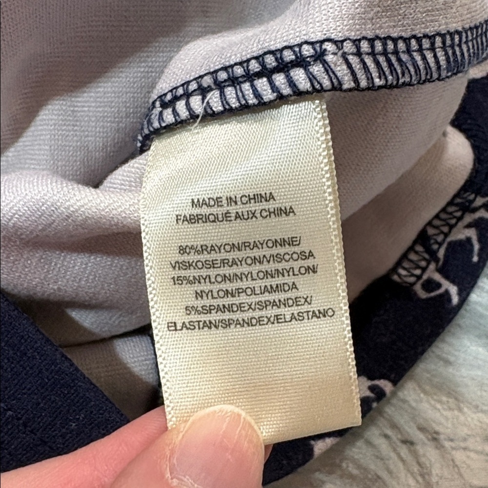 Anthropologie Navy Pants with White Horse Motif — Boot Cut - Picture 8 of 9